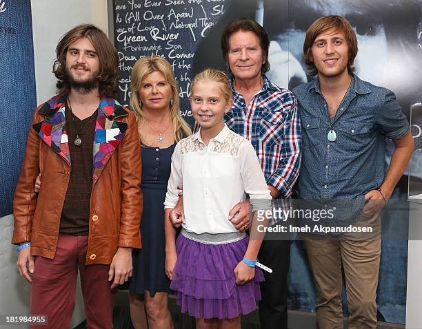 Musician John Fogerty with his wife, Julie Lebiedzinski, and children, Tyler Fogerty, Shane Fogerty, and Kelsy Cameron Fogerty attend the 'John...
