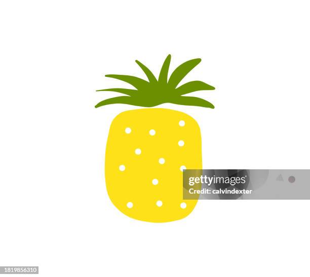 pineapple pencil drawing - pineapple plant stock illustrations