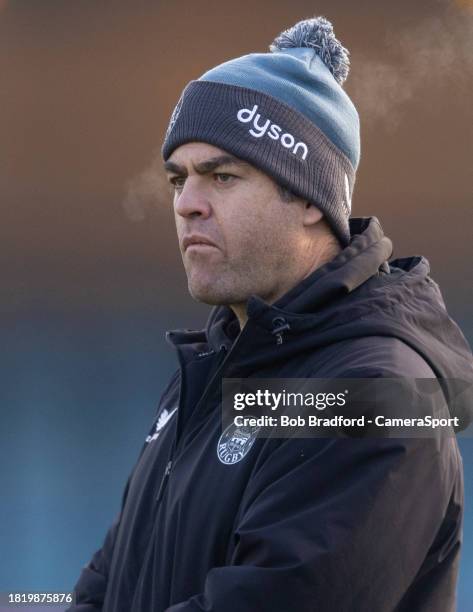 Bath Rugby's Head Coach Johann van Graan during the Gallagher Premiership Rugby match between Bath Rugby and Exeter Chiefs at The Recreation Ground...