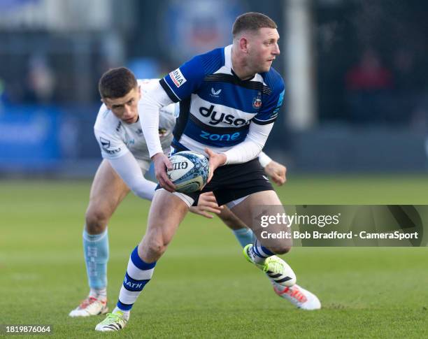 Bath Rugby's Finn Russell in action during the Gallagher Premiership Rugby match between Bath Rugby and Exeter Chiefs at The Recreation Ground on...