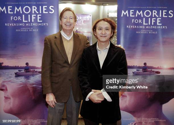 Dr. Dale Bredesen and Director Yuki Tokigawa attend the premiere screening of "Memories For Life: Reversing Alzheimer's" at the Smith Rafael Film...