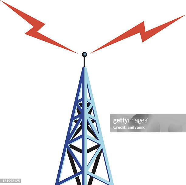 stockillustraties, clipart, cartoons en iconen met radio tower - communicatietoren