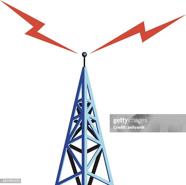 radio tower - communications tower 幅插畫檔、美工圖案、卡通及圖標