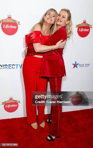 Christie Will Wolf, Nicollette Sheridan, attends Stars From "It's A Wonderful Lifetime" Honor Blue Star Families Military Spouses, Who Will Receive...