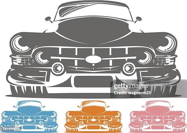 agressive v8 stencil car - v8 racing stock illustrations