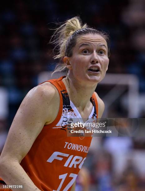 Sami Whitcomb of the Fire loduring the WNBL match between Townsville Fire and Adelaide Lightning at Townsville Entertainment Centre, on November 29...
