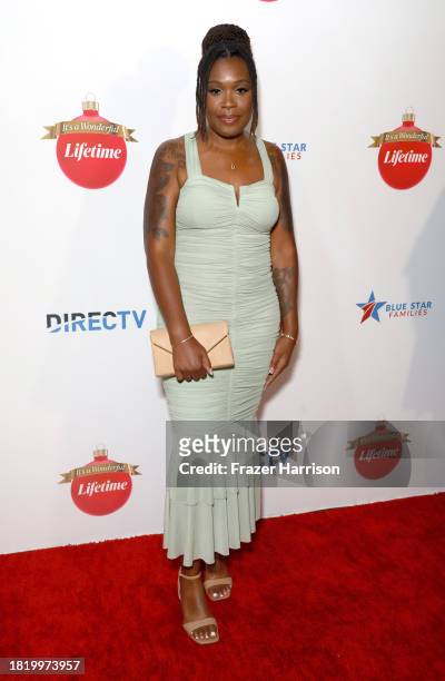 Raven Fry attends Stars From "It's A Wonderful Lifetime" Honor Blue Star Families Military Spouses, Who Will Receive The Gift Of A Lifetime at The...