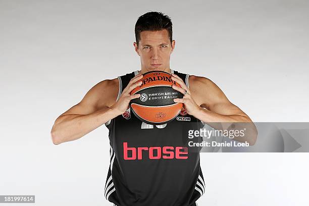 Casey Jacobsen, #23 of Brose Baskets Bamberg poses during the Brose Baskets Bamberg 2013/14 Turkish Airlines Euroleague Basketball Media Day Session...