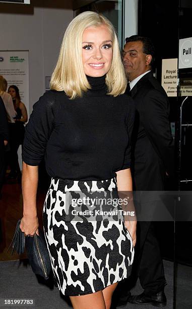 Katherine Jenkins attends the Macmillan De'Longhi Art auction 2013 at Royal Academy of Arts on September 23, 2013 in London, England.