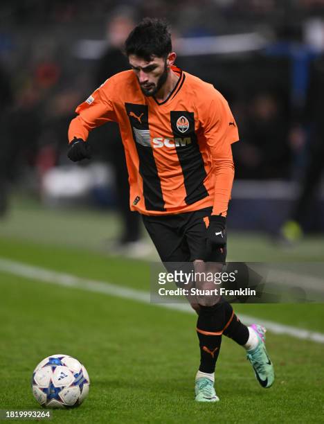 Irakli Azarovi of Shakhtar in action during the UEFA Champions League match between Shakhtar Donetsk and Royal Antwerp at Volksparkstadion on...