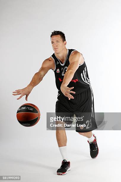 Casey Jacobsen, #23 of Brose Baskets Bamberg poses during the Brose Baskets Bamberg 2013/14 Turkish Airlines Euroleague Basketball Media Day Session...
