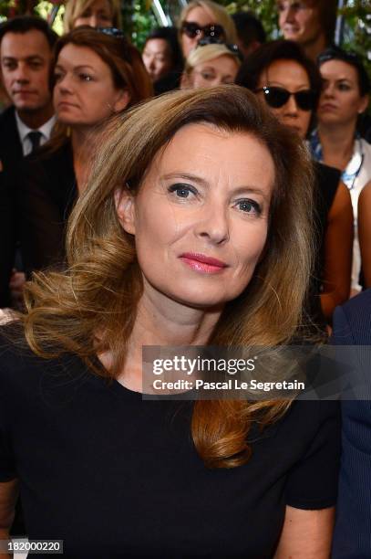 French First Lady Valerie Trierweiler attends the Christian Dior show as part of the Paris Fashion Week Womenswear Spring/Summer 2014 at Musee Rodin...