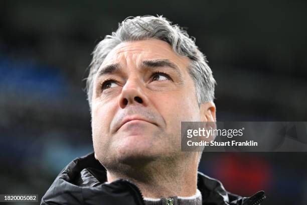 Marino Pusic, head coach of Shakhtar looks on during the UEFA Champions League match between Shakhtar Donetsk and Royal Antwerp at Volksparkstadion...