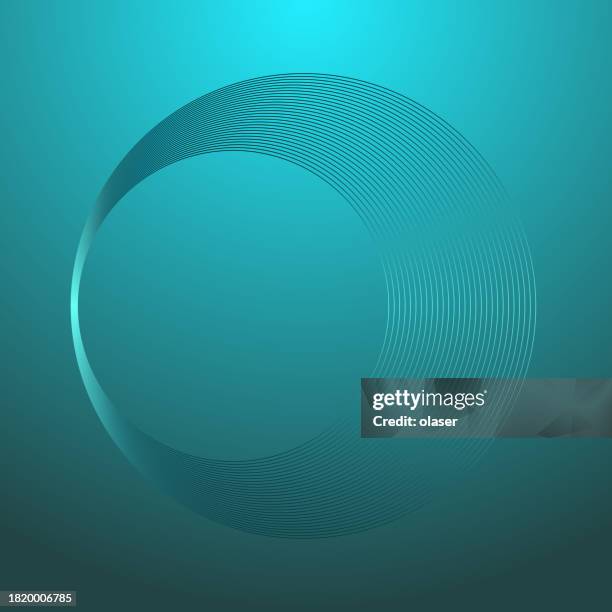 abstract circular geometric shape on a teal background. - teal circle background stock illustrations
