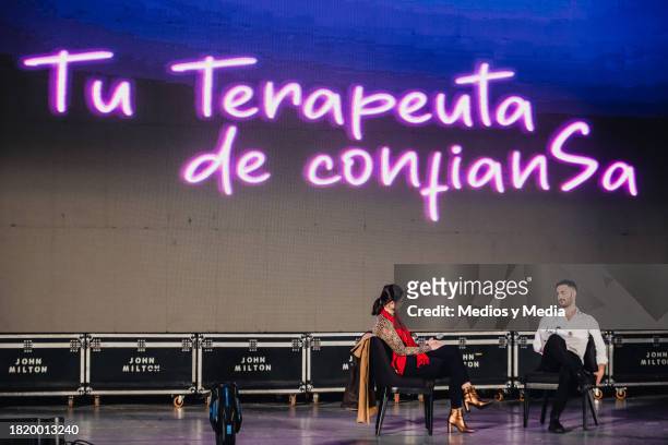 Spanish tiktoker Edgar Caro performs during his Stand Up show Sensillo con s at Auditorio Río, on November 28, 2023 in Monterrey, Mexico.