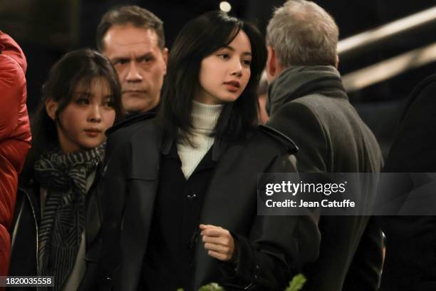 Lisa aka Lalisa Manoban of K-pop band Blackpink attends the UEFA Champions League match between Paris Saint-Germain and Newcastle United FC at Parc...