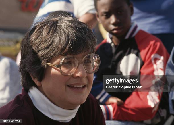 Anti-death penalty activist sister Helen Prejean outside the Angola penitentiary, one of the largest prisons in the world with more than 5,000...