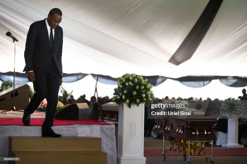 President Uhuru Kenyatta Attends Funeral Of His Nephew Mbugua Mwangi, Victim Of Westgate Mall Siege