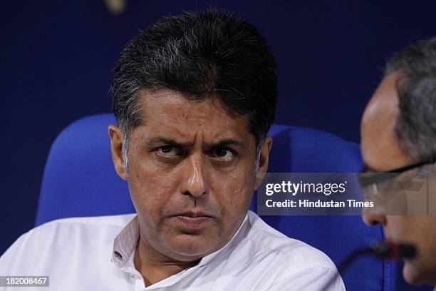 Manish Tewari, Union Minister for Information and Broadcasting after release the documentary films on good governance initiatives produced by the...