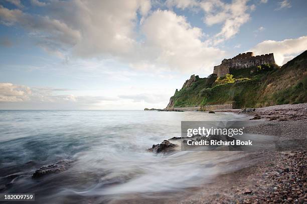 mount orgueil - channel islands england stock pictures, royalty-free photos & images