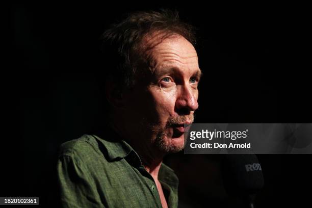 David Thewlis is interviewed durin the Sydney premiere of "The Artful Dodger" on November 29, 2023 in Sydney, Australia.