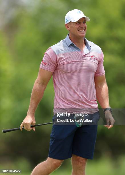 Jean de Villiers, South African former rugby union player prior to the Investec South African Open Championship at Blair Atholl Golf & Equestrian...