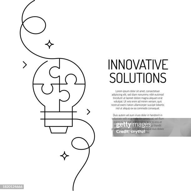 continuous line drawing of innovative solutions icon. hand drawn symbol vector illustration. - continuous-learning-icon stock illustrations