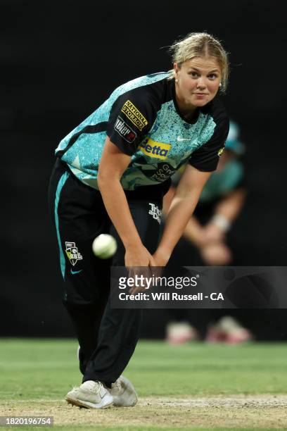 Georgia Voll of the Heat during The Challenger WBBL finals match between Perth Scorchers and Brisbane Heat at WACA, on November 29 in Perth,...