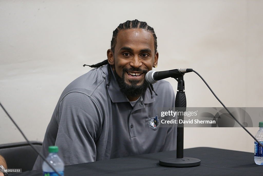 Free-agent Acquisition Ronny Turiaf of The Minnesota Timberwolves Introduced to The  Media