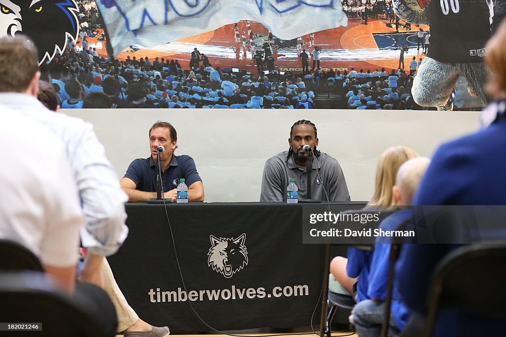 Free-agent Acquisition Ronny Turiaf of The Minnesota Timberwolves Introduced to The  Media