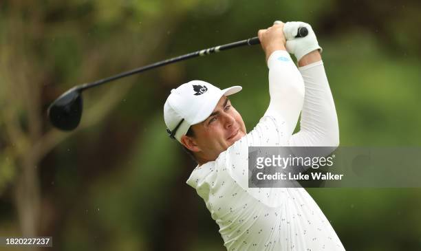 Aaron Cockerill of Canada prior to the Investec South African Open Championship at Blair Atholl Golf & Equestrian Estate on November 29, 2023 in...