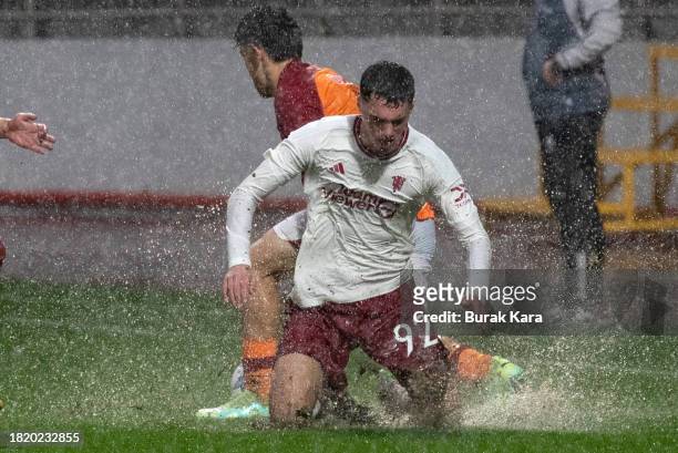James Scanlon of Manchester United in action during the UEFA Youth League match between Galatasaray A.S. And Manchester United at on November 29,...