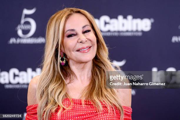 Ana Obregón attends the "LaCabine" photocall on November 29, 2023 in Madrid, Spain.