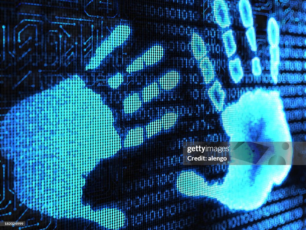 Human Hand With Binary Code High-Res Stock Photo - Getty Images