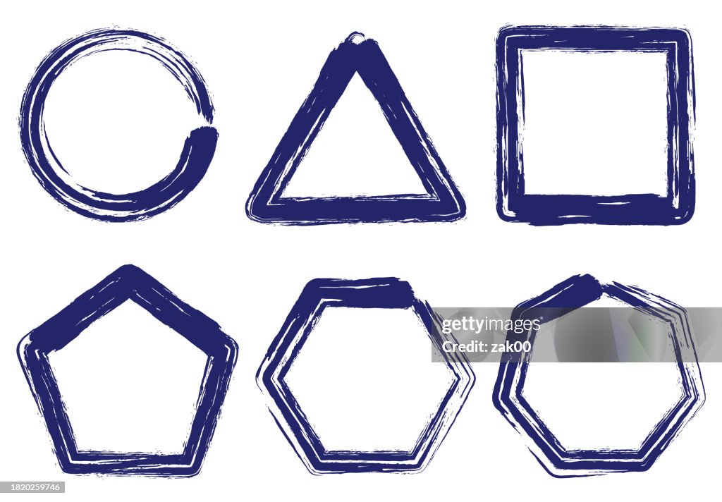 Shape Style Elements Geometric Shape Design Elements In Doodle Style High-Res Vector Graphic ...