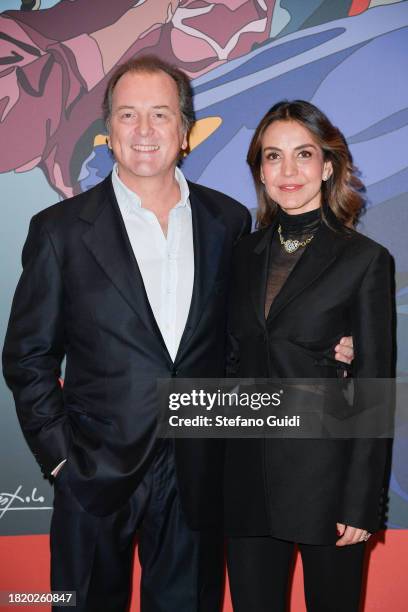 Corrado Pesci and Veronica Pesci attends the photocall for the Premio Virna Lisi press conference during the 41st Torino Film Festival 2023 on...