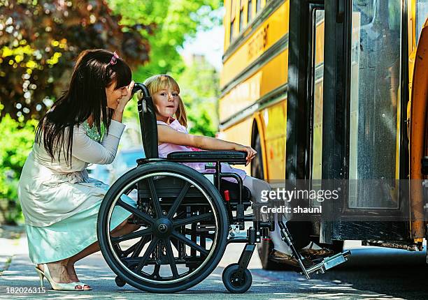 going to school - school bus kids stock pictures, royalty-free photos & images