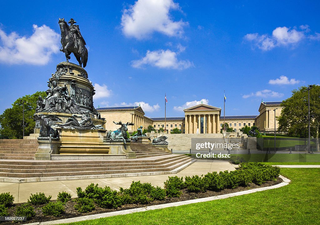 Philadelphia Museum of Art, Pennsylvania, Washington Monument Statue, Eakins Oval