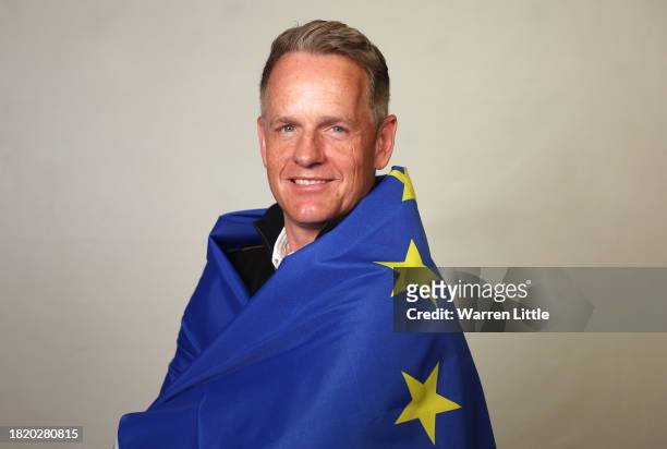 European Ryder Cup Captain, Luke Donald poses for a portrait on November 28, 2023 in London, England.