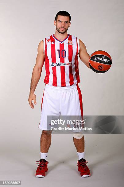 Branko Lazic of Crvena Zvezda Telekom, during the Crvena Zvezda Telekom 2013/14 Turkish Airlines Euroleague Basketball Media Day at Hala-Pionir on...