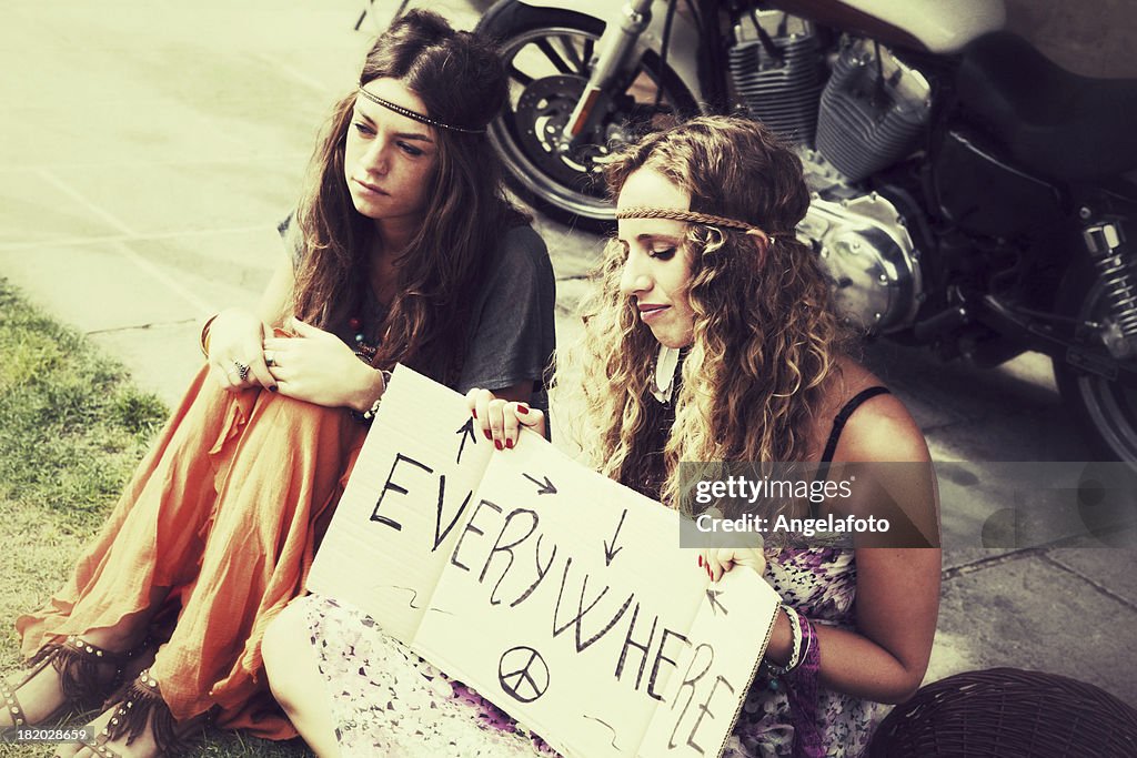 Two Hippies Women