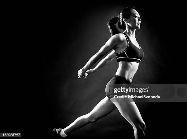 Black And White Runner High-Res Stock Photo