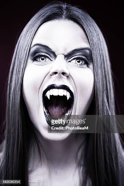 vampire - human mouth stockfoto's en -beelden