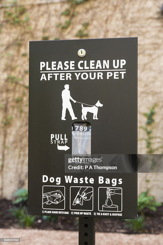 Dog waste bag dispenser