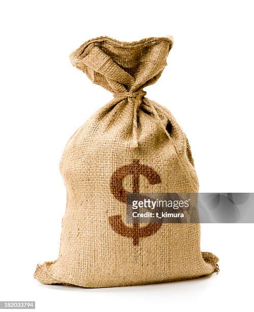 money bag - money bag white background stock pictures, royalty-free photos & images