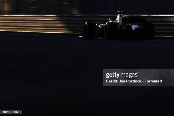 Enzo Fittipaldi of Brazil and Van Amersfoort Racing drives on track during day 1 of Formula 2 testing at Yas Marina Circuit on November 29, 2023 in...
