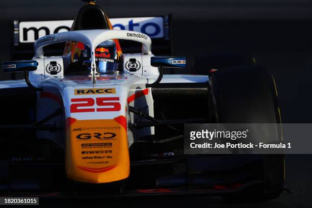 Josep Maria Marti of Spain and Campos Racing drives on track during day 1 of Formula 2 testing at Yas Marina Circuit on November 29, 2023 in Abu...