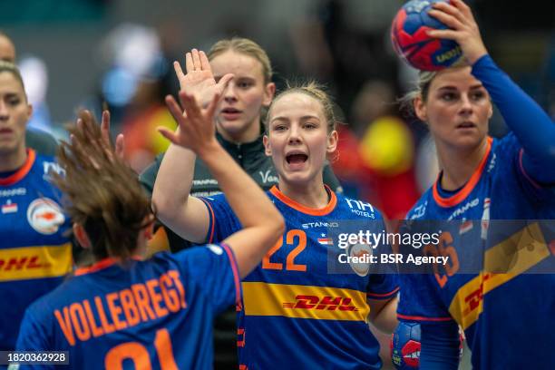 Zoe Sprengers of the Netherlands during the 26th IHF Women's World Championship Handball Preliminary Round Group H match between Congo and...