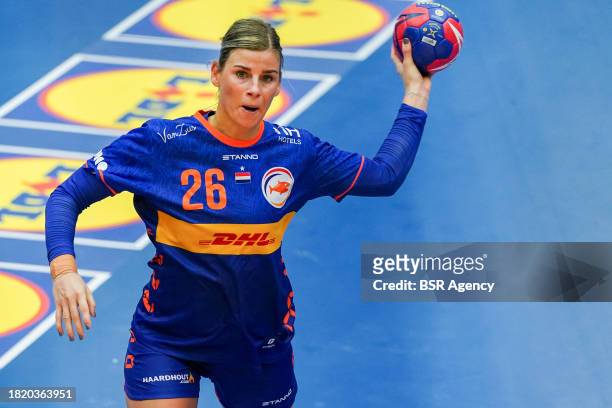 Angela Malestein of the Netherlands during the 26th IHF Women's World Championship Handball Preliminary Round Group H match between Congo and...