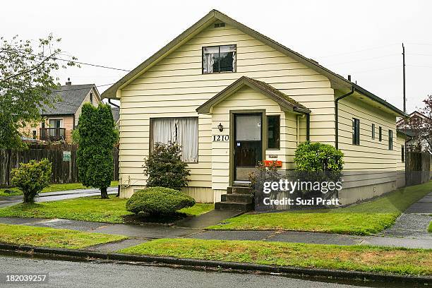 The exterior of Kurt Cobain's childhood home on September 27, 2013 in Aberdeen, Washington.